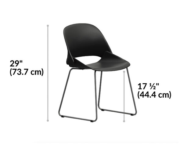 wave chair 29 inches tall