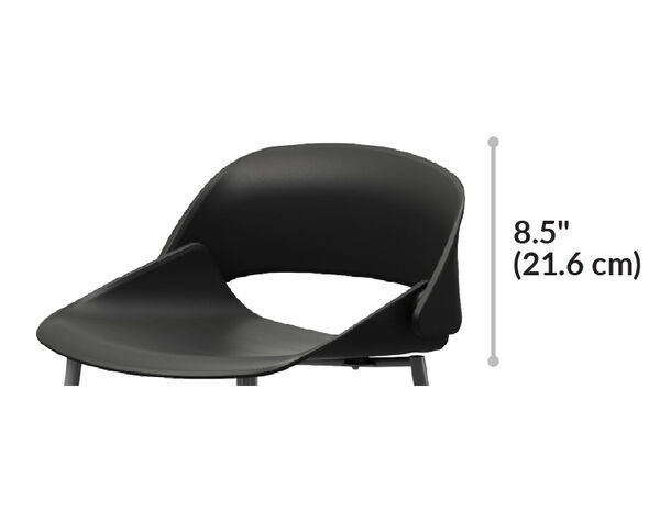 tall wave chair back height is eight and a half inches tall