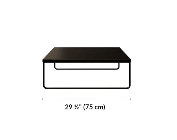 sectional table is 29 and a half inches long