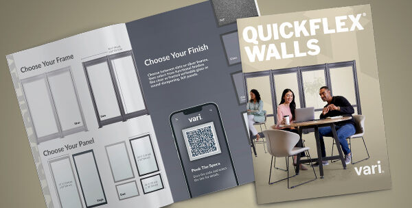 brochure featuring quickflex walls by vari