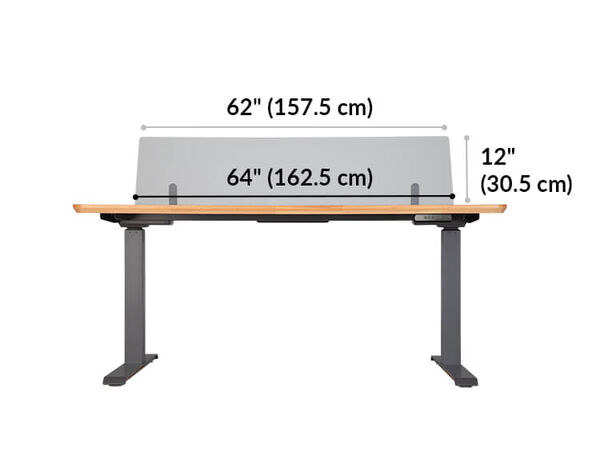acrylic modesty panel 72 is 62 to 64 inches wide and 12 inches tall