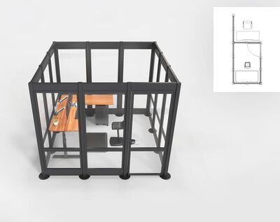 quick flex walls configured to create private office
