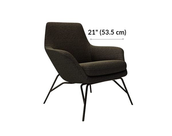 arm chair arm rest length is 21 inches long