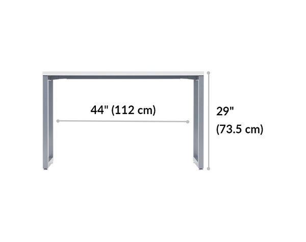 white vari table 48 by 24 desk length 24 inches