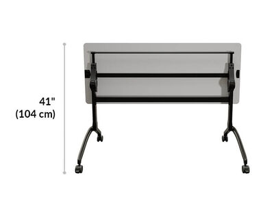 Flip top training stands 41 inches tall when flipped up