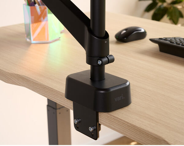 close up shot of the monitor arm mount