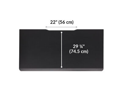 The surface of the Electric Standing Desk with ComfortEdge™ 60x30 black top is 29.25 inches deep