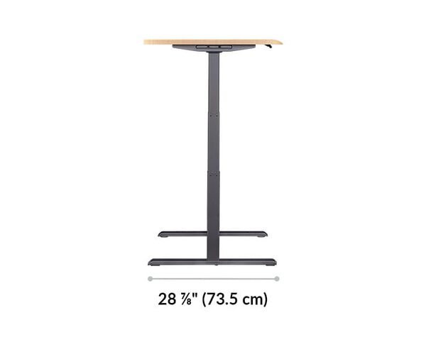 The base of the Electric Standing Desk with ComfortEdge™  48x30 Light Wood is 28.88 inches deep