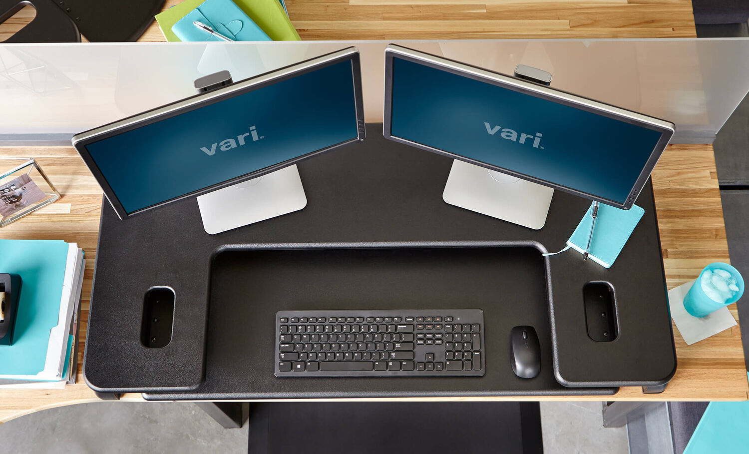 VariDesk Cube Plus 48 overhead view