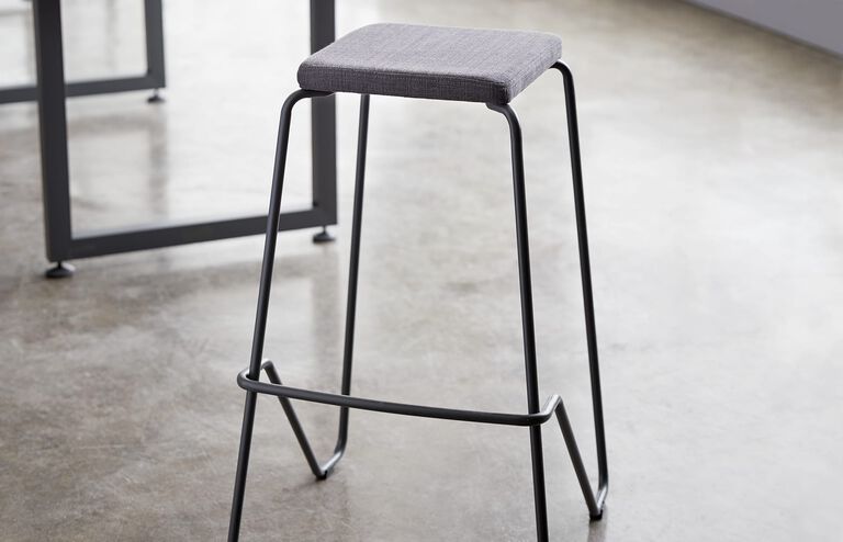 High Stool seen in office with cushion