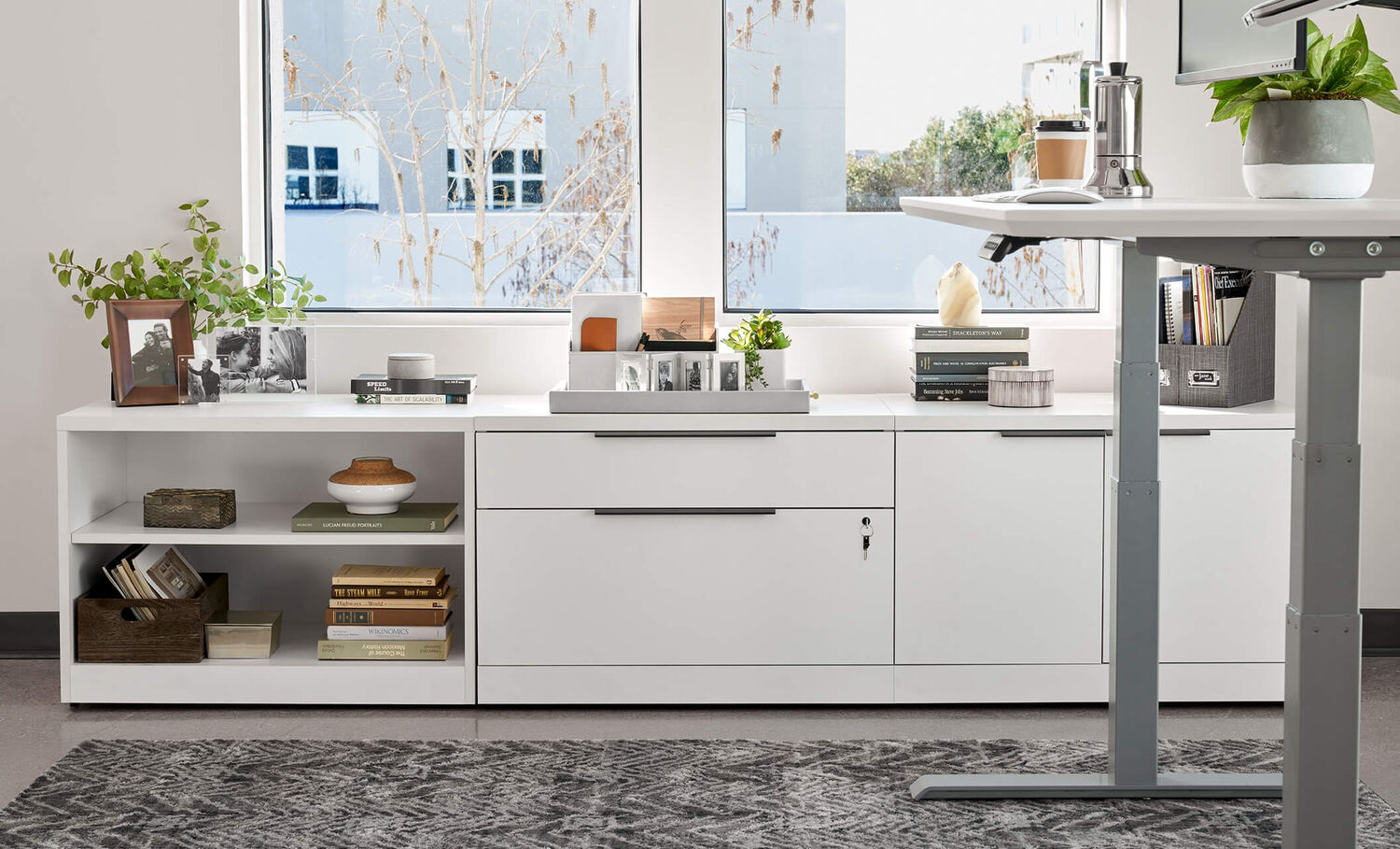 executive lateral file cabinet in office setting