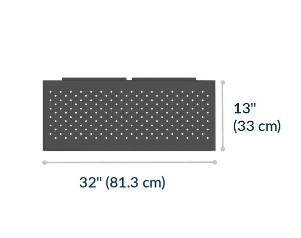 each panel is thirty two inches long and thirteen inches tall