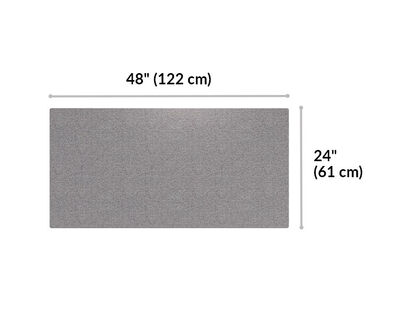 beam privacy panel is 48 inches long and 24 inches tall