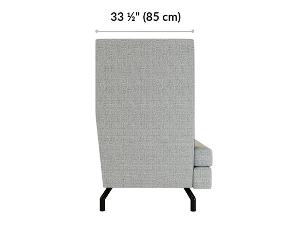 High back sofa is 33 and a half inches deep 