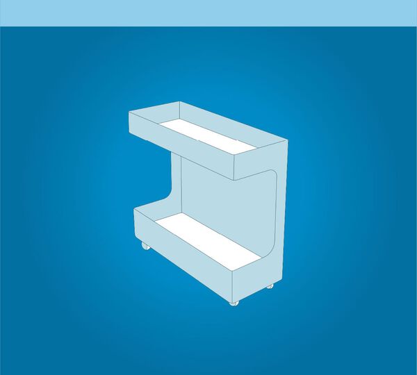 icon of file cabinet on blue background