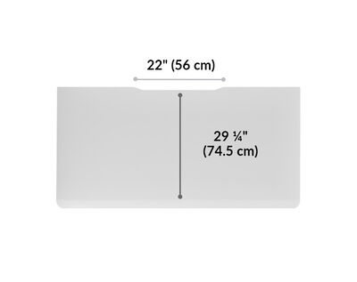 The surface of the Electric Standing Desk ComfortEdge™ 60x30 White top is 29.25 inches deep