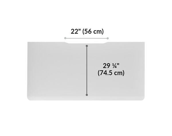 The surface of the Electric Standing Desk ComfortEdge™ 60x30 White top is 29.25 inches deep