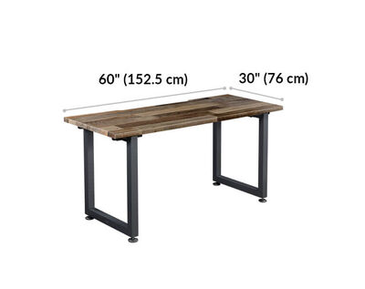 relcaimed wood vari table 60 by 30 width 60 inches