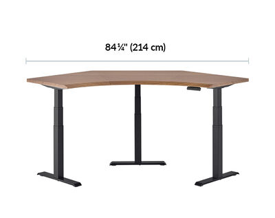 Command Center Standing Desk is 84.25 inches wide