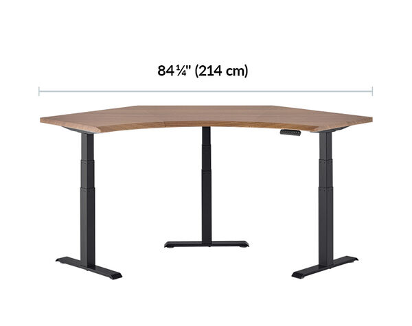 Command Center Standing Desk is 84.25 inches wide