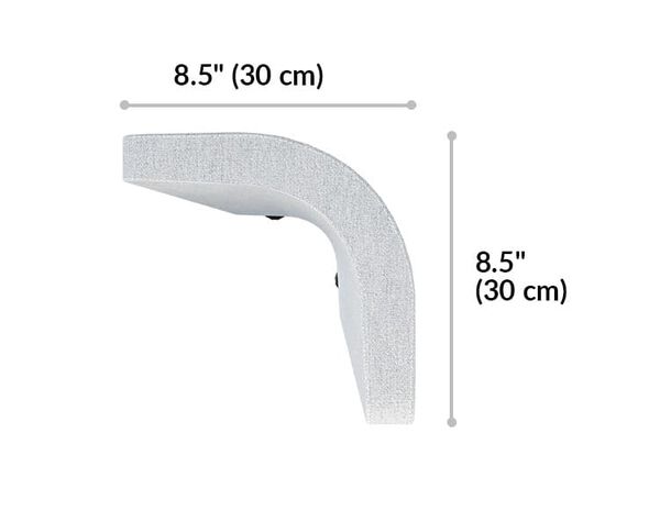 quickflex cubes l connection is eight and a half inches long on both sides