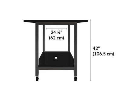 Standing conference table is 42 inches tall