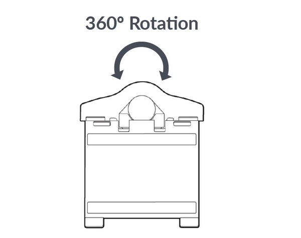 tech track laptop stand has a three hundred and sixty rotation base