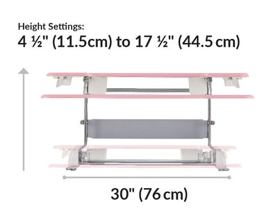 converter reaches a total height of 17 and a half inches tall