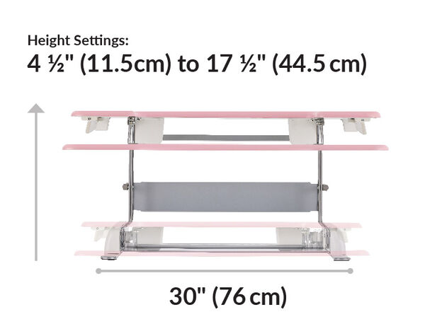 converter reaches a total height of 17 and a half inches tall