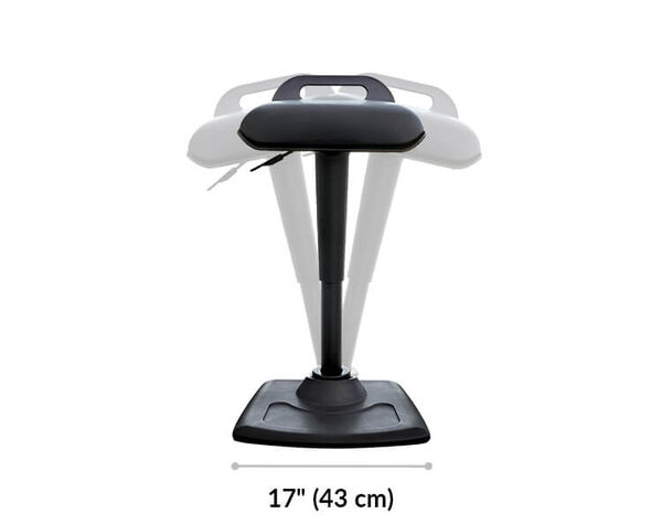 active seat base is 17 inches wide