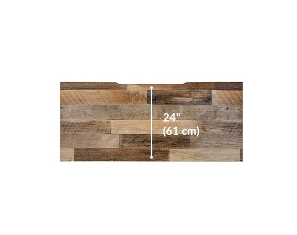 reclaimed wood vari table 48 by 24 desk length 24 inches