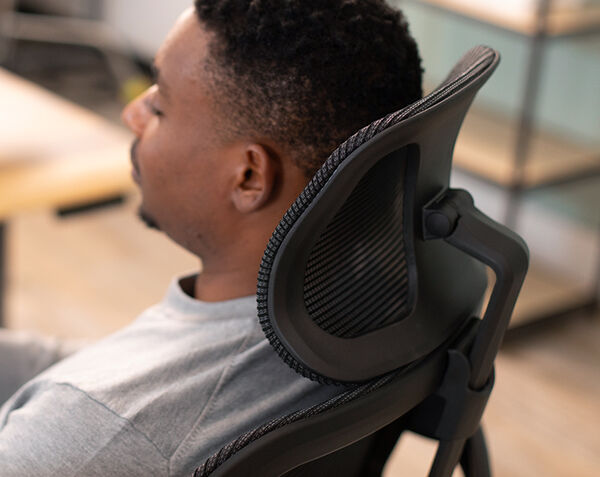Vari comfortflex office chair head rest has multiple adjustments to provide personal support for your head and neck