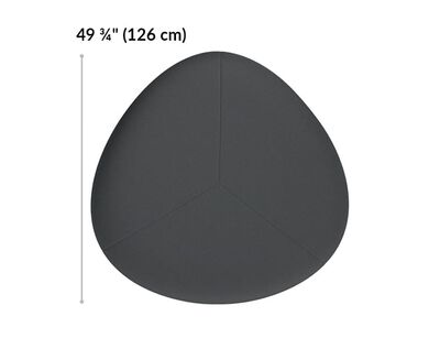large ottoman length is 49 and 3 quarter inches.