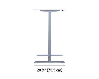 The base of the Electric Standing Desk ComfortEdge™ 60x30 White is 28.88 inches deep
