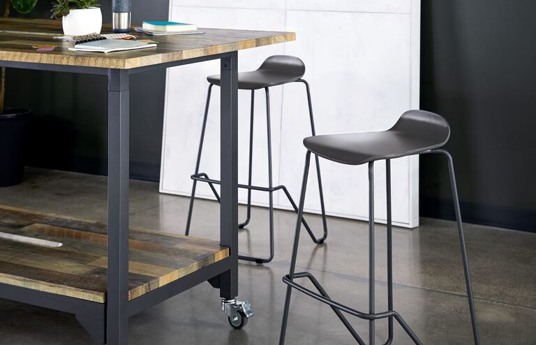 Wood Conference Stool seen in office