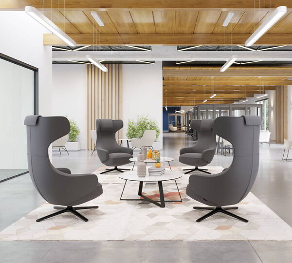 lounge waiting area in an office space