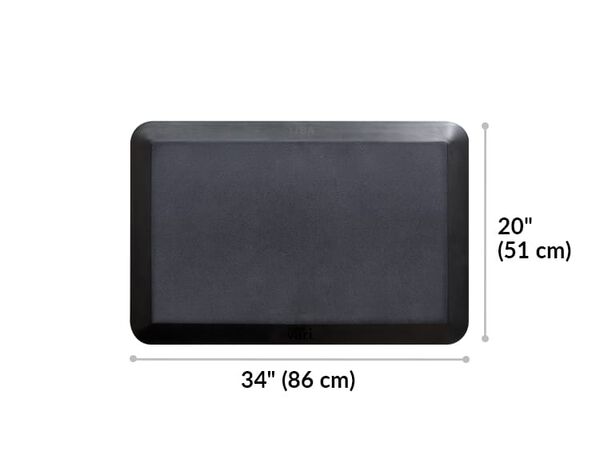 standing mat is 20 inches deep and 34 inches wide