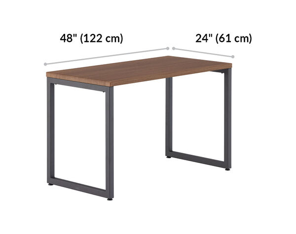 walnut vari table 48 by 24 width 48 inches