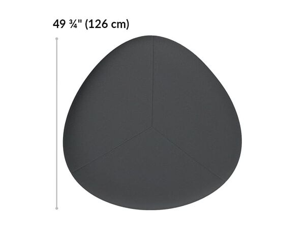 large ottoman length is 49 and 3 quarter inches. 