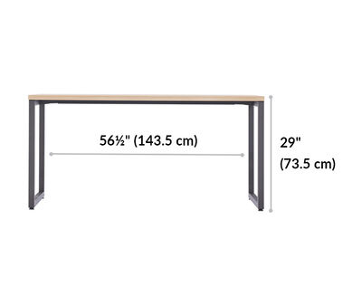 vari table 60 by 30 desk length 30 inches. Height 29 inches.