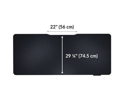 The surface of the Electric Standing Desk 72x30 Black top is 29.25 inches deep
