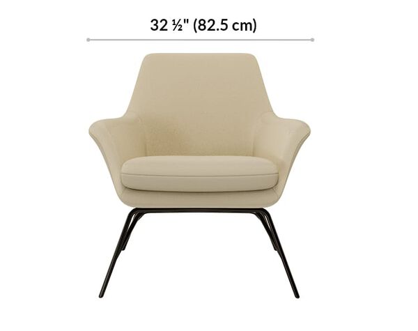 arm chair is 32 and a half inches wide