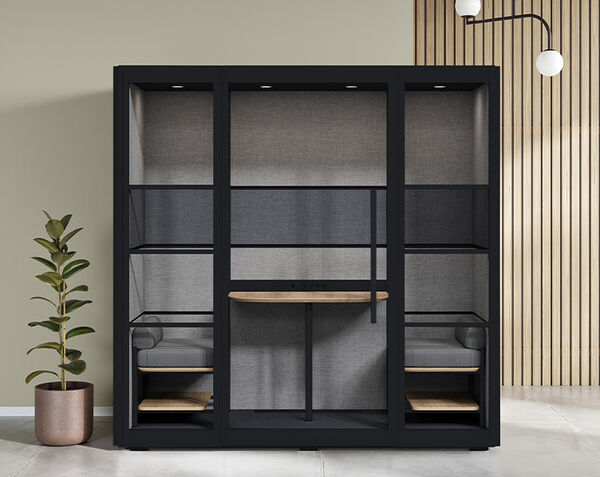 two person privacy booth in office
