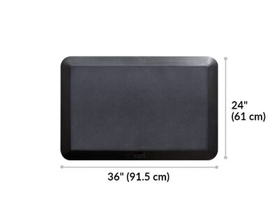 standing mat is 24 inches deep and 36 inches wide