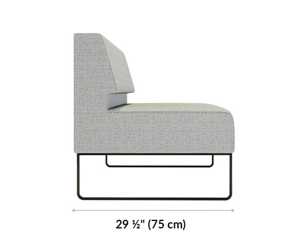 armless seat is 29 and a half inches wide