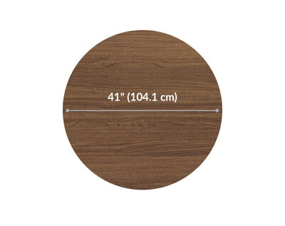 the standing round table top is 41 inches in diameter