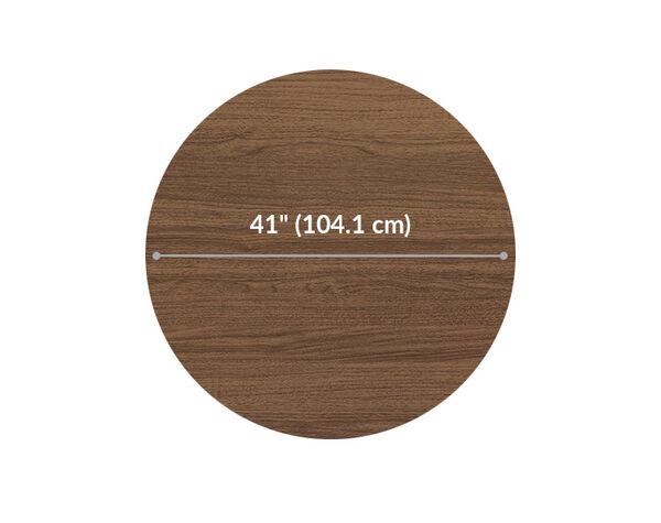 the standing round table top is 41 inches in diameter