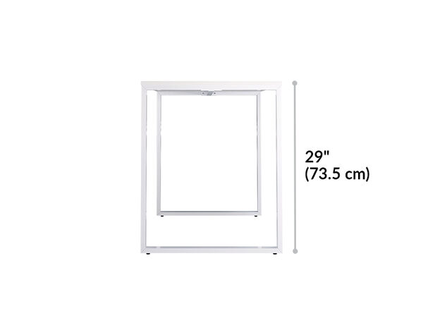 Essential Desk 48x24 Two Leg is 29 inches tall