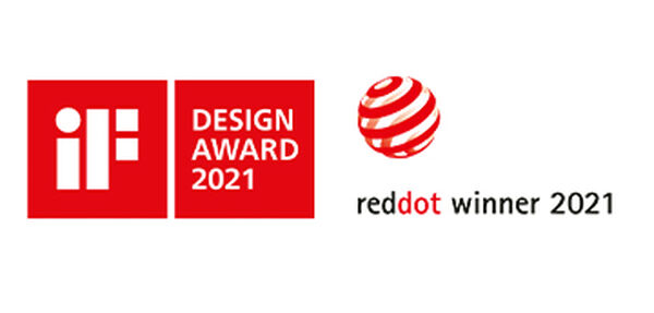 image of an iF Design Award 2021 icon and reddot winner 2021 icon
