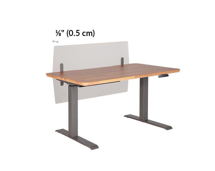 acrylic modesty panel is an eighth of an inch thick